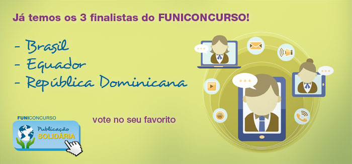 Os 3 finalistas do FUNICONCURSO “Publicação Solidária”